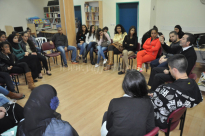  بالصور: القاضي محمد رشيد زبدة يُلقي محاضرة لأعضاء مركز الشبيبة "يافتي" بيافا 